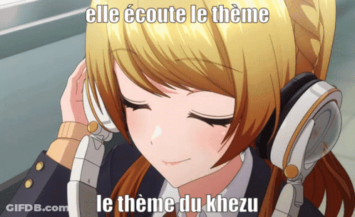 Girl Wearing Headphones Elle Écoute Le Theme GIF