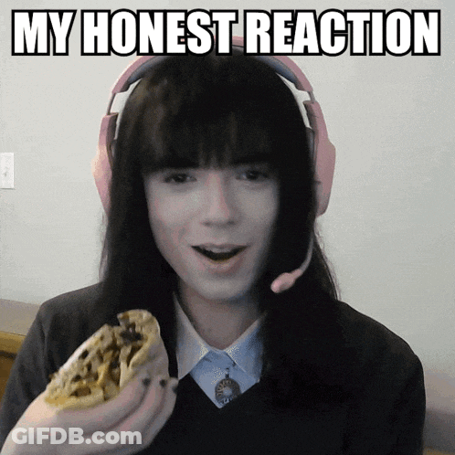 Girl Wearing Headphones Holding Sandwich GIF