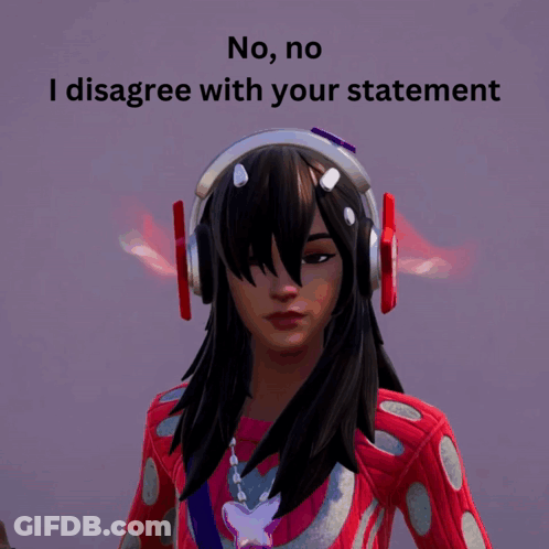 Girl Wearing Headphones Saying No No I Disagree GIF