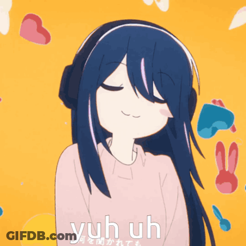 Girl Wearing Headphones Saying Yuh Uh GIF