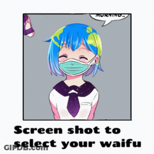 Girl Wearing Mask Select Your Waifu GIF