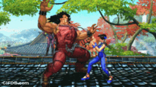 Girl Wearing Red Boxing Gloves With Sakura GIF