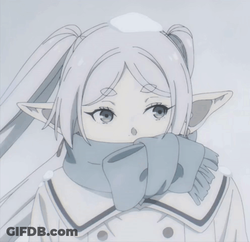 Girl Wearing Scarf GIF