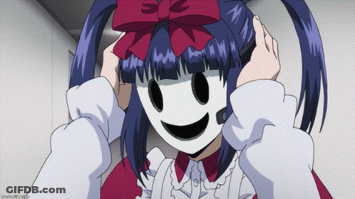 Girl Wearing Smiling Mask GIF
