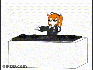 Girl Wearing Sunglasses And Headphones DJing GIF