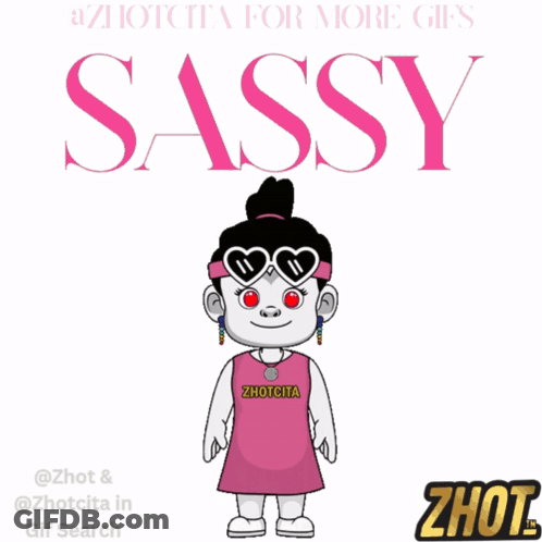 Girl Wearing Sunglasses And Zhotcita Shirt GIF