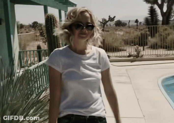 Girl Wearing Sunglasses Take A Bow GIF