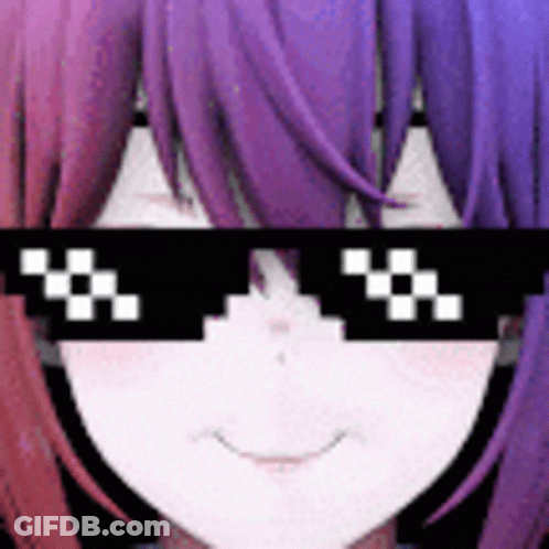 Girl Wearing Sunglasses With Pixelated Face GIF