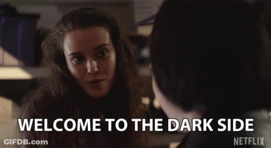 Girl Welcome To The Dark Side GIF