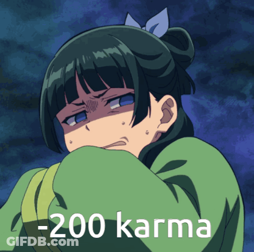 Girl With -200 Karma GIF