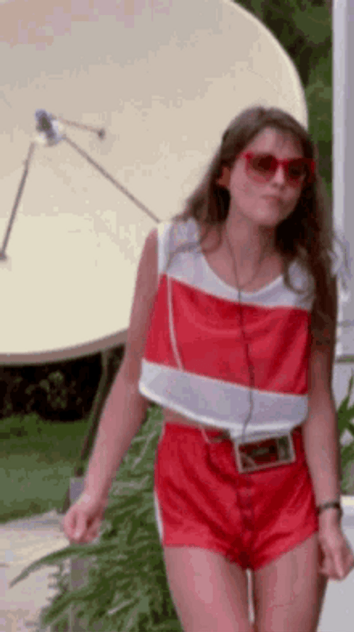 Girl With 80S Walkman GIF