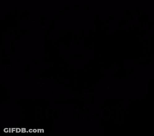 Girl With Antlers Sitting With Absolute Brainrot GIF