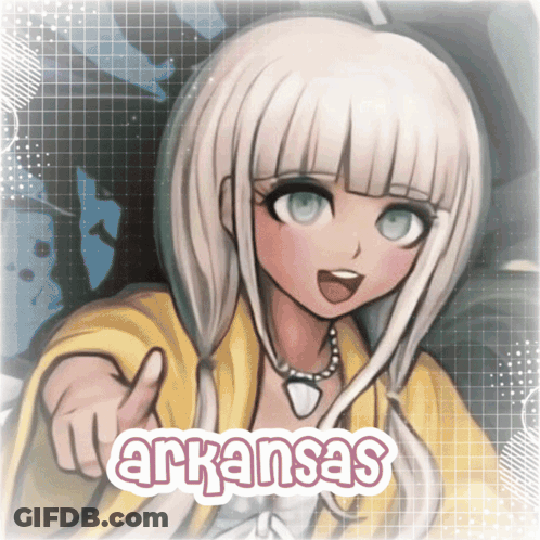 Girl With Arkansas Text GIF