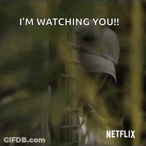 Girl With Backpack Blackboard Cmaline Is Watching You GIF