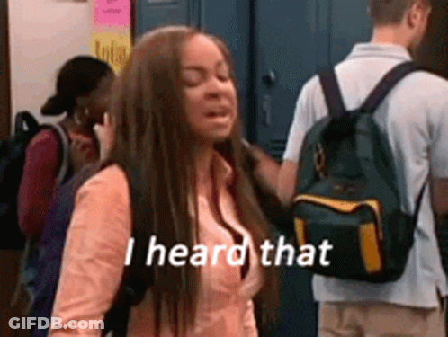 Girl With Backpack In Front Of Locker I Heard That GIF