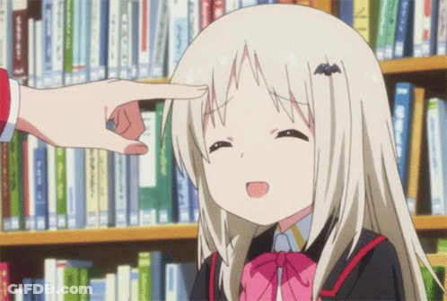 Girl With Bat On Ear Being Pointed At GIF