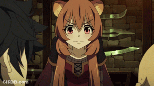 Girl With Bear Ears And Red Eyes Looking GIF