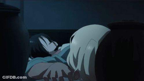 Girl With Black Hair Sleeping GIF