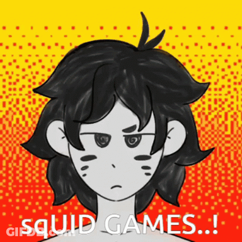 Girl With Black Hair Squid Games GIF