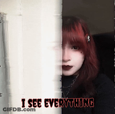 Girl With Blindfolds Saying I See Everything GIF
