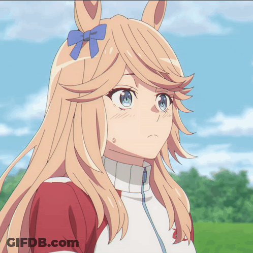 Girl With Blonde Hair And Blue Bow Smiling GIF