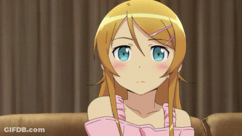 Girl With Blonde Hair And Blue Eyes In Pink Top GIF