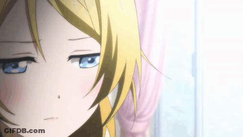 Girl With Blonde Hair And Blue Eyes Making Face GIF