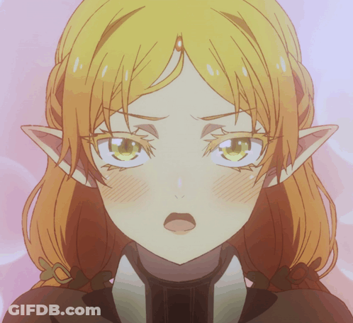 Girl With Blonde Hair And Green Eyes Surprised GIF