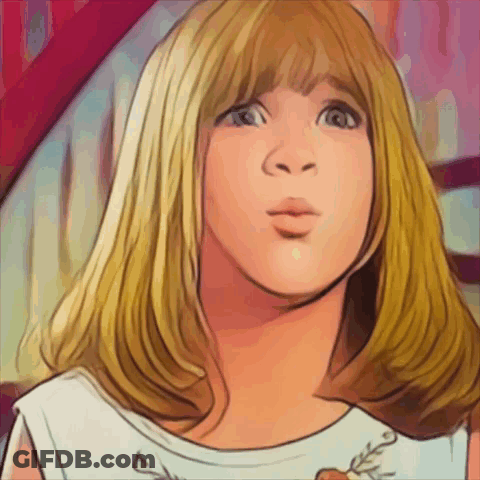 Girl With Blonde Hair And White Shirt GIF