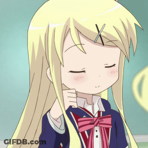 Girl With Blonde Hair And X In Hair GIF