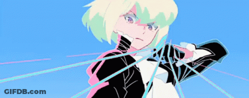 Girl With Blonde Hair Holding Sword GIF
