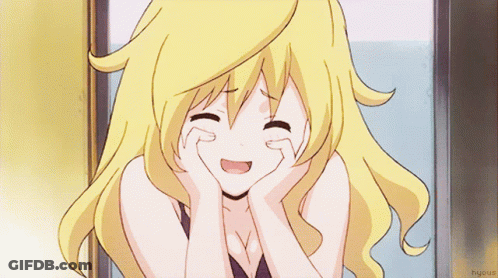 Girl With Blonde Hair Making Funny Face GIF