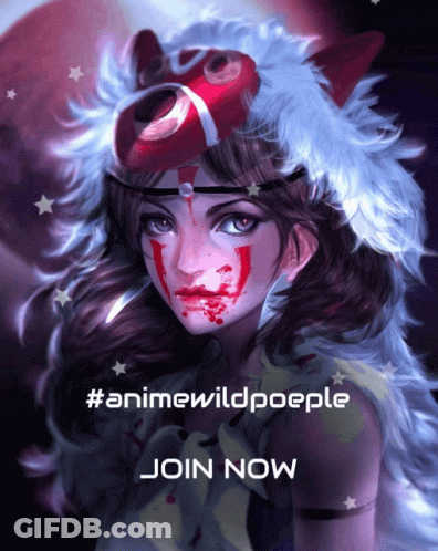 Girl With Blood On Face Saying Join Now GIF