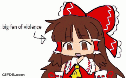 Girl With Blue Bow Says Big Fan Of Violence GIF