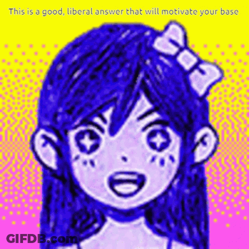 Girl With Blue Hair And Bow GIF