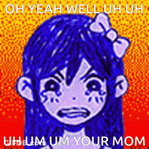 Girl With Blue Hair And Bow Says Oh Yeah Well Uh GIF