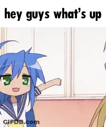 Girl With Blue Hair And Green Eyes At Window GIF
