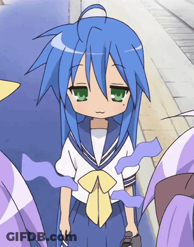 Girl With Blue Hair And Green Eyes GIF