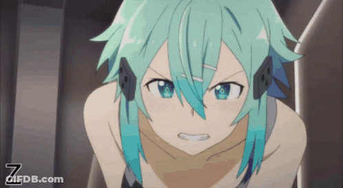 Girl With Blue Hair And Letter Z GIF