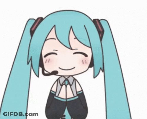 Girl With Blue Hair And Microphone On Her Head GIF