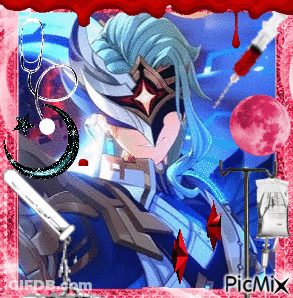 Girl With Blue Hair And Syringe Picmix GIF