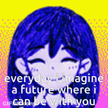 Girl With Blue Hair Everyday I Imagine A Future Where I Can Be With You GIF