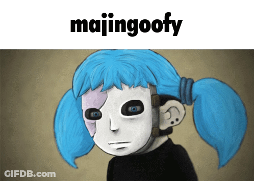 Girl With Blue Hair Majingoofy GIF