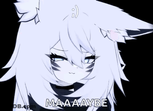 Girl With Blue Hair Making Face With Hands GIF