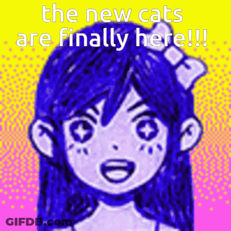Girl With Blue Hair The New Cats Are Here GIF