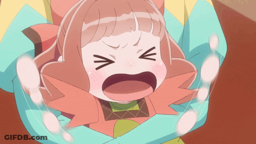 Girl With Bow Crying Mouth Open GIF