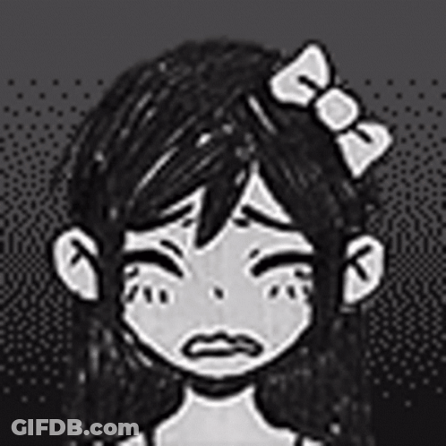 Girl With Bow Crying GIF
