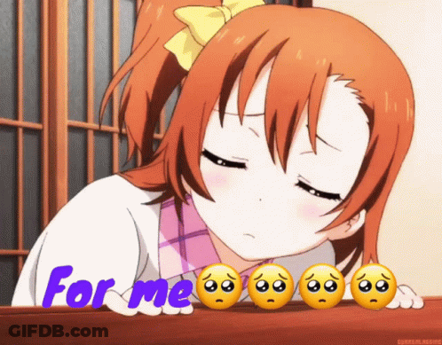 Girl With Bow Saying For Me GIF