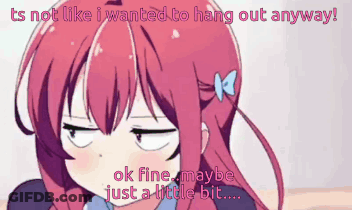 Girl With Bow Saying It's Not Like I Wanted To Hang Out Anyway GIF