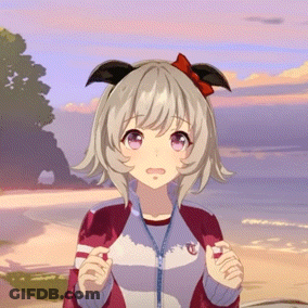 Girl With Bow Wearing Jacket With T GIF